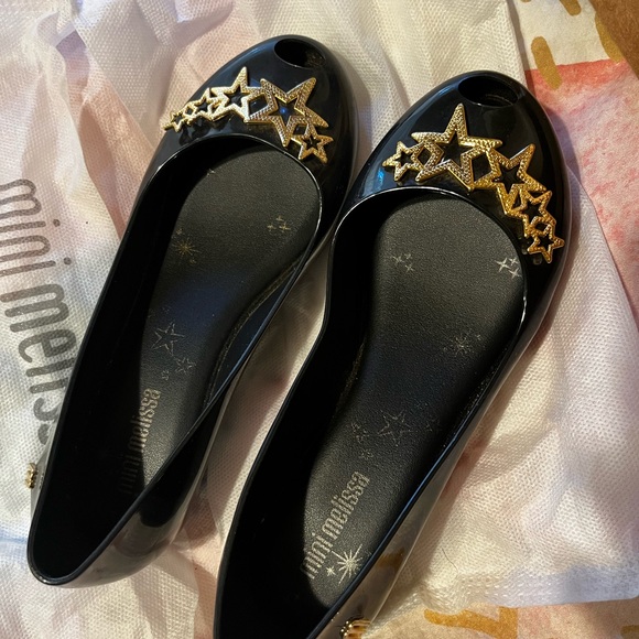 MINI MELISSA GIRL'S ULTRAGIRL STARS, BLACK/GOLD - size 1 - Picture 3 of 3